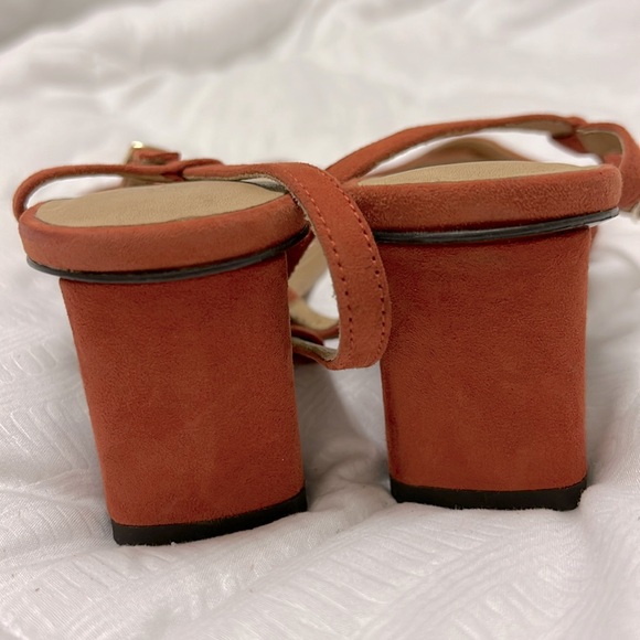 Frame La Braxton Suede straps sandals in Orange (38) - Picture 5 of 8